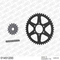 Kit chaine 530 AFAM - Couronne acier - Type de chaine au choix - SUZUKI GS 450 ES 1982-1988