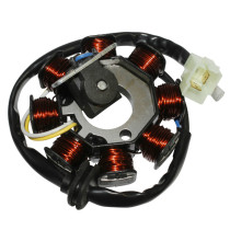 Stator d'allumage scooter Peugeot 50 4T Vivacity/Kisbee/Sym 50 Orbit 4T (8 pôles - 3 fils)