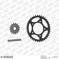 Kit chaine 520 AFAM - Couronne acier - Type de chaine au choix - SUZUKI GS 500 E 1989-1993