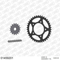 Kit chaine 520 AFAM - Couronne acier - Type de chaine au choix - SUZUKI GS 500 E 1994-2007