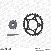 Kit chaine 520 AFAM - Couronne acier - Type de chaine au choix - SUZUKI GSF 500 2004-2008