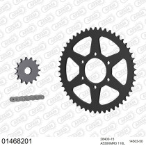Kit chaine 530 AFAM - Couronne acier - Type de chaine au choix - SUZUKI GS 550 BATONS 1978-1982