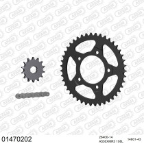 Kit chaine 530 AFAM - Couronne acier - Type de chaine au choix - SUZUKI RF 600 R 1993-1994