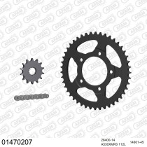 Kit chaine 530 AFAM - Couronne acier - Type de chaine au choix - SUZUKI GSX 600 F 1992-1997