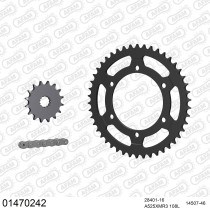 Kit chaine 525 AFAM - Couronne acier - Type de chaine au choix - SUZUKI GSX-R 600 1998-2000