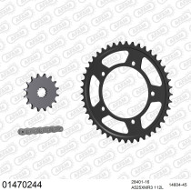 Kit chaine 525 AFAM - Couronne acier - Type de chaine au choix - SUZUKI GSX-R 600 2004-2005