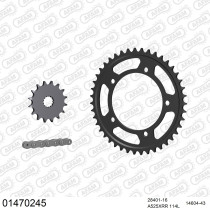 Kit chaine 525 AFAM - Couronne acier - Type de chaine au choix - SUZUKI GSX-R 600 2006-2010