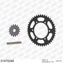 Kit chaine 525 AFAM - Couronne acier - Type de chaine au choix - SUZUKI GSX-R 600 2011-2017
