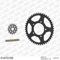 Kit chaine 520 AFAM - Couronne acier - Type de chaine au choix - SUZUKI SFV 650 GLADIUS 2009-2016