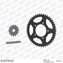 Kit chaine 525 AFAM - Couronne acier - Type de chaine au choix - SUZUKI SV 650 N 1999-2010