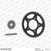 Kit chaine 525 AFAM - Couronne acier - Type de chaine au choix - SUZUKI SV 650 S 1999-2007