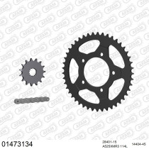Kit chaine 525 AFAM - Couronne acier - Type de chaine au choix - SUZUKI SV 650 S ABS 2007-2013