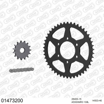 Kit chaine 530 AFAM - Couronne acier - Type de chaine au choix - SUZUKI GS 650 1981-1983