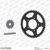 Kit chaine 525 AFAM - Couronne acier - Type de chaine au choix - SUZUKI GSX 650 F 2008-2016