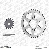 Kit chaine 630 AFAM - Couronne acier - Type de chaine au choix - SUZUKI GS 750 B / EC / EN / DC 1977-1979