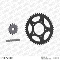 Kit chaine 530 AFAM - Couronne acier - Type de chaine au choix - SUZUKI GSX 750 F 1998-2006