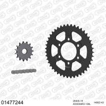Kit chaine 530 AFAM - Couronne acier - Type de chaine au choix - SUZUKI GSX-R 750 1990-1991