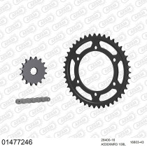 Kit chaine 530 AFAM - Couronne acier - Type de chaine au choix - SUZUKI GSX-R 750 1996-1997