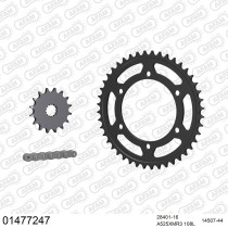 Kit chaine 525 AFAM - Couronne acier - Type de chaine au choix - SUZUKI GSX-R 750 1998-1999