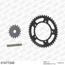 Kit chaine 525 AFAM - Couronne acier - Type de chaine au choix - SUZUKI GSX-R 750 2004-2005