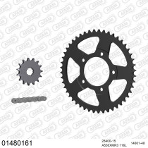 Kit chaine 530 AFAM - Couronne acier - Type de chaine au choix - SUZUKI VZ 800 1997-2004