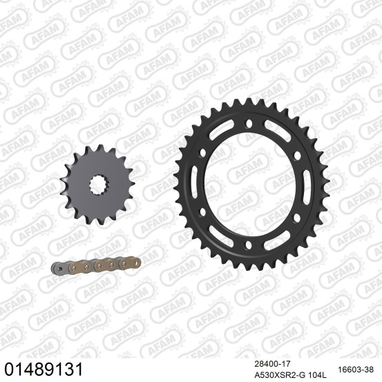 Kit chaine 530 AFAM - Couronne acier - Type de chaine au choix - SUZUKI TL 1000 S 1997-2001