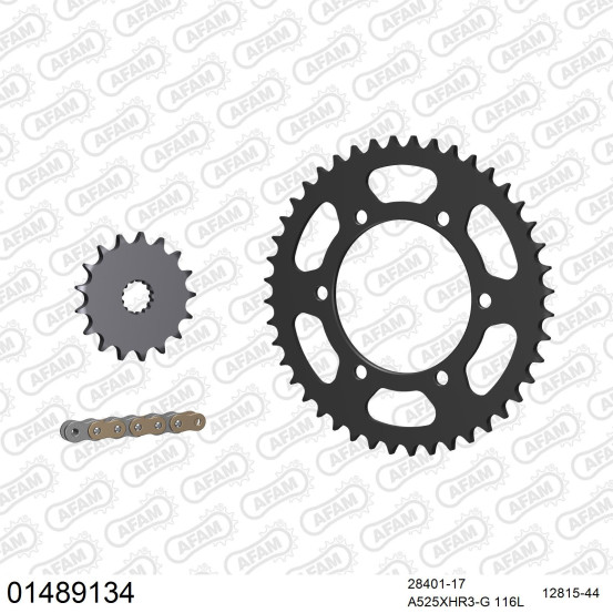 Kit chaine 525 AFAM - Couronne acier - Type de chaine au choix - SUZUKI GSX-S 1000 F 2022