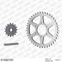 Kit chaine 630 AFAM - Couronne acier - Type de chaine au choix - SUZUKI GSX 1100 L CHOPPER 1980