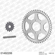 Kit chaine 532 AFAM - Couronne acier - Type de chaine au choix - SUZUKI GSX 1100 F 1989-1994