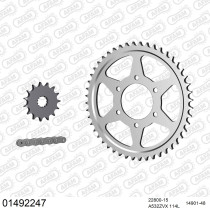 Kit chaine 532 AFAM - Couronne acier - Type de chaine au choix - SUZUKI GSX-R 1100 K 1989