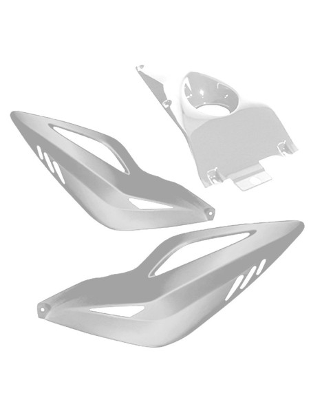 Coque arrière BCD Xtreme MBK 50 Nitro/Yamaha 50 Aerox 1997-2012 Blanc (avec dosseret)