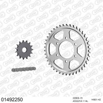 Kit chaine 532 AFAM - Couronne acier - Type de chaine au choix - SUZUKI GSX-R 1100 W R 1993-1994