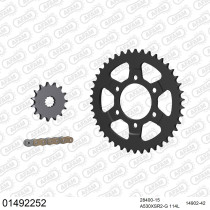 Kit chaine 530 AFAM - Couronne acier - Type de chaine au choix - SUZUKI GSXR 1100 W 1993-1994
