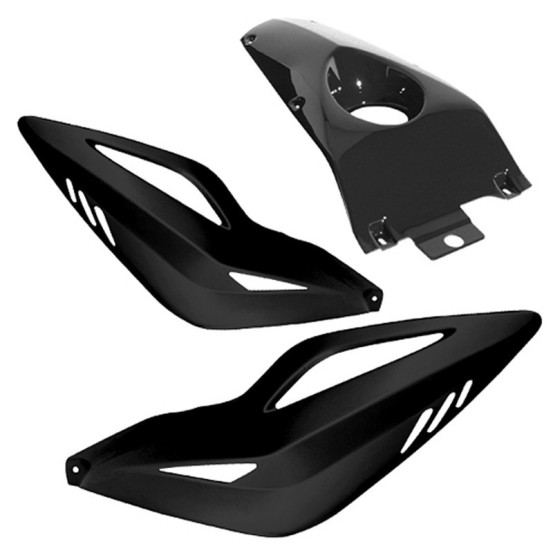 Coque arrière BCD Xtreme MBK 50 Nitro/Yamaha 50 Aerox 1997-2012 Noir (avec dosseret)
