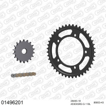 Kit chaine 530 AFAM - Couronne acier - Type de chaine au choix - SUZUKI GSF 1250 S BANDIT 2007-2016