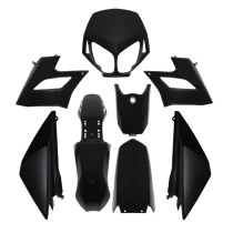 Kit carénages 50 à boite Derbi 50 Senda DRD Racing après 2008 Noir brillant