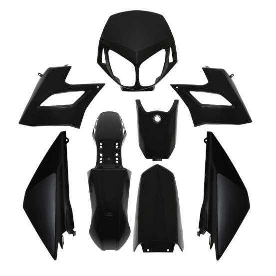 Kit carénages 50 à boite Derbi 50 Senda DRD Racing après 2008 Noir brillant