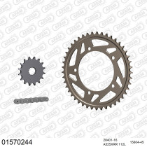 Kit chaine 525 AFAM - Couronne alu - Type de chaine au choix - SUZUKI GSXR 600 2004-2005