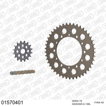 Kit chaine 520 AFAM - Couronne alu anti-boue - Type de chaine au choix - SUZUKI GSX-R 600 RACING 1997-2000
