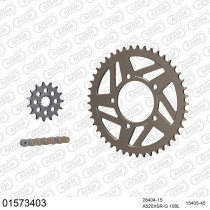 Kit chaine 520 AFAM - Couronne alu anti-boue - Type de chaine au choix - RACING SUZUKI SV 650 S 2008-2011