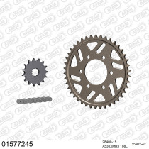 Kit chaine 530 AFAM - Couronne alu anti-boue - Type de chaine au choix - SUZUKI GSX R 750 1992-1995