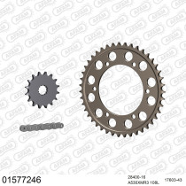 Kit chaine 530 AFAM - Couronne alu anti-boue - Type de chaine au choix - SUZUKI GSXR 750 1996-1997