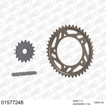 Kit chaine 525 AFAM - Couronne alu anti-boue - Type de chaine au choix - SUZUKI GSXR 750 2000-2003