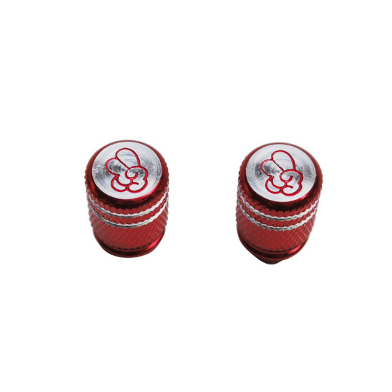 Bouchons de valves To Cool moleté Rouge
