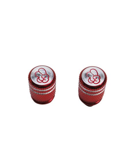 Bouchons de valves To Cool moleté Rouge