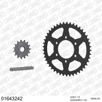 Kit chaine 520 AFAM - Couronne acier - Type de chaine au choix - KAWASAKI ZXR 400 1991-1999