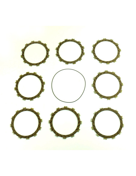 Kit disques embrayage garnis + Joint de couvercle embrayage ATHENA - SUZUKI 125 RM 2002-2008