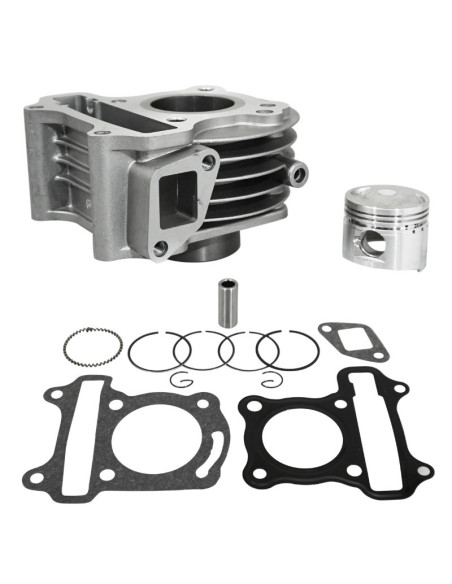 Cylindre piston 50cc 4T GY6 152QMI 52mm Baotian BT49QT Kymco Agility Peugeot V-Clic Sym Orbit (fonte)