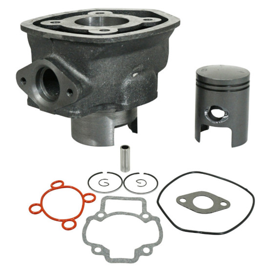 Cylindre piston 50cc Piaggio NRG Gilera Runner DNA Aprilia SR Derbi GP1 liquide (fonte piston graphite)