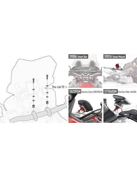 Kit Fixation Givi Support GPS 01SKIT